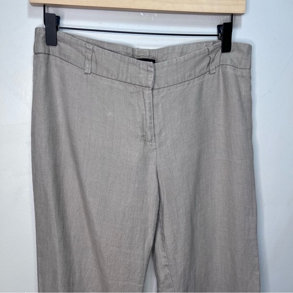 R&w Tan Linen Trouser Pants Size 4 - Picture 2 of 9